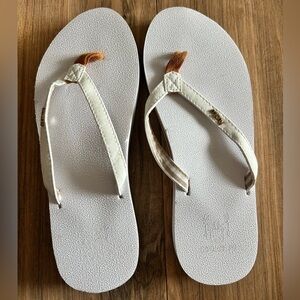 Elegant White Flip-Flop Sandals for Women